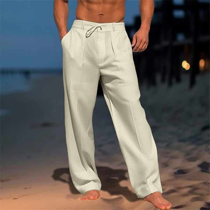 Erik | Leichte Leinenhose in Unifarbe