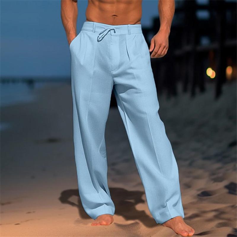 Erik | Leichte Leinenhose in Unifarbe