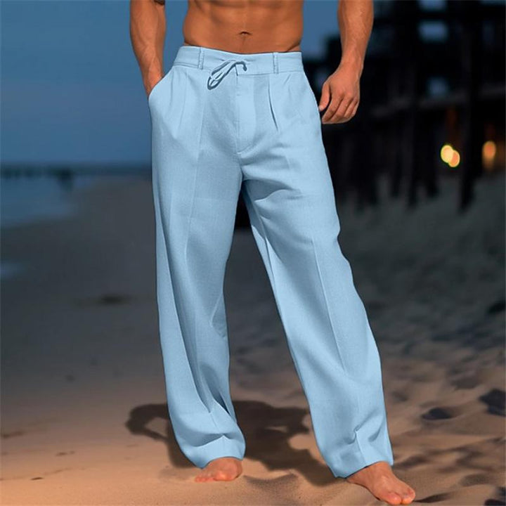 Erik | Leichte Leinenhose in Unifarbe