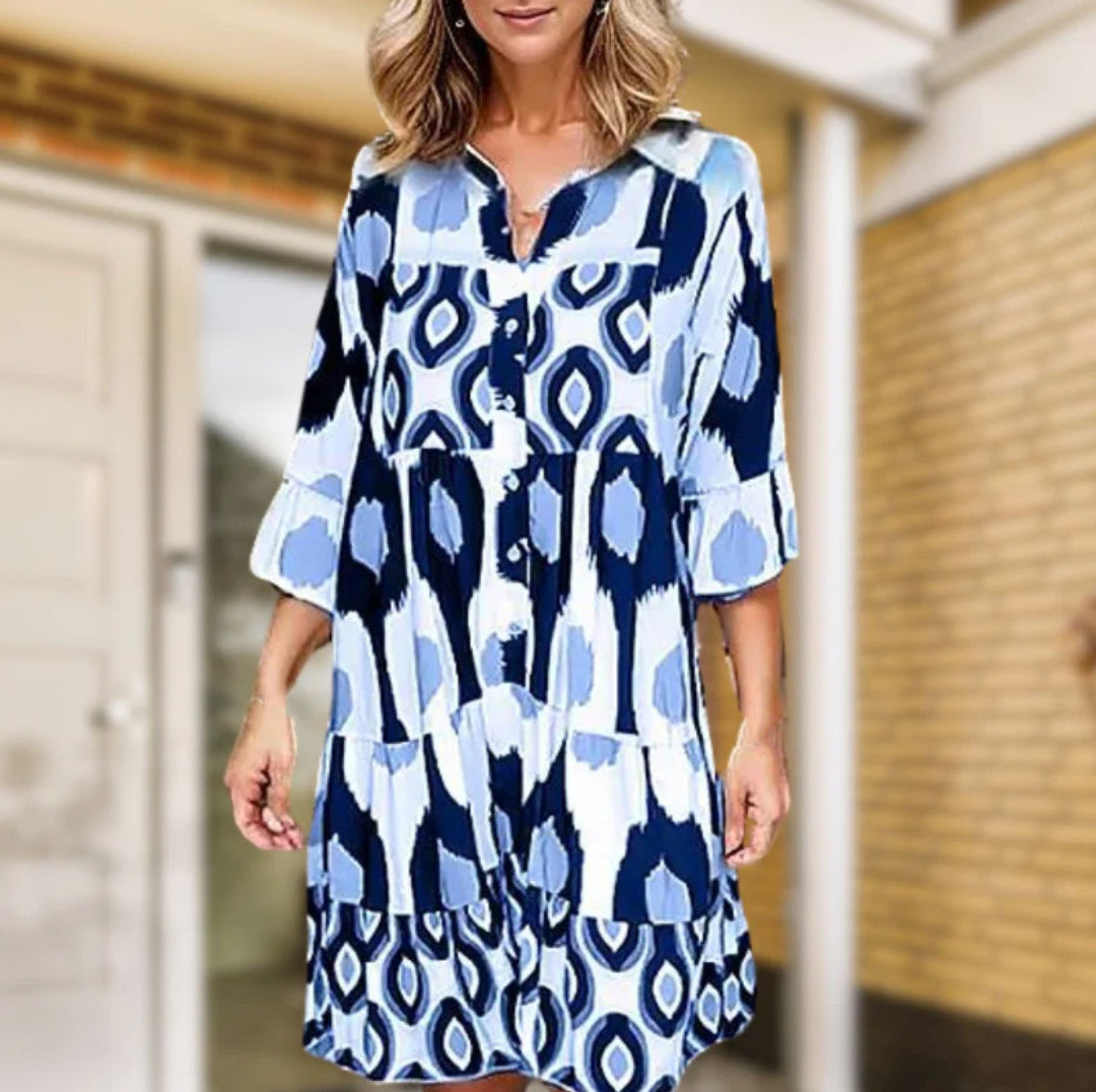Margaretha | Boho-Kleid mit Knöpfen