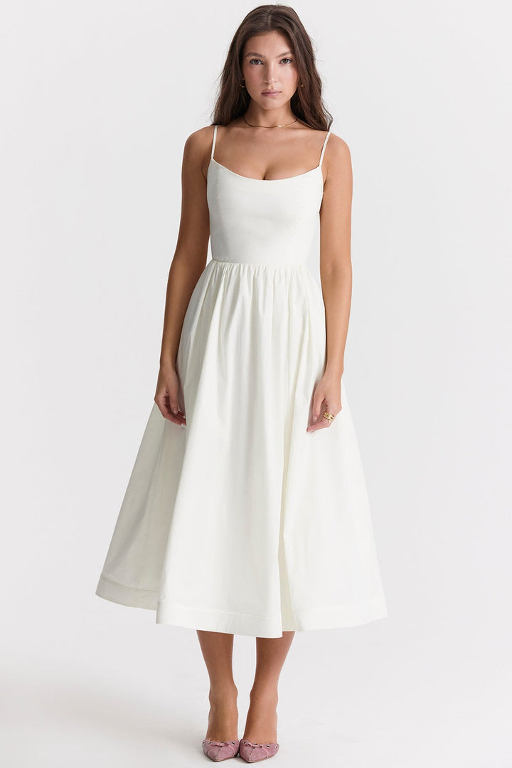 Helene | Trägerloses Kleid mit Neckholder