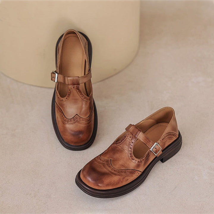 Elsie | T-Riemen-Lederschuh