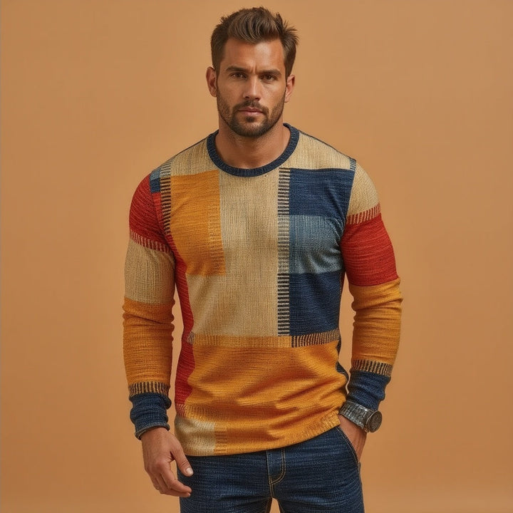 Jermoni | Pullover mit Patchwork-Design