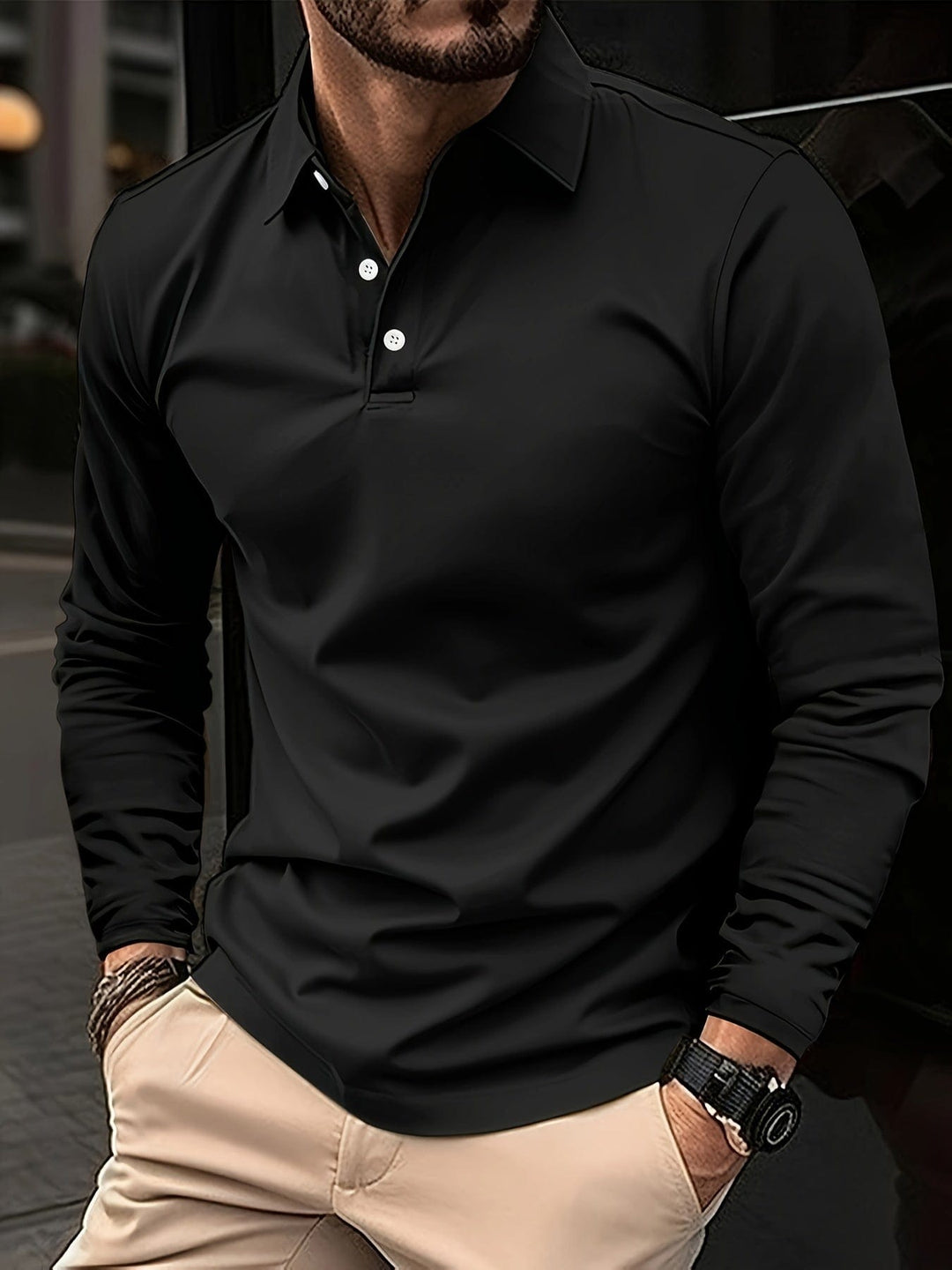 Roy | Lässiges Langarm-Polo