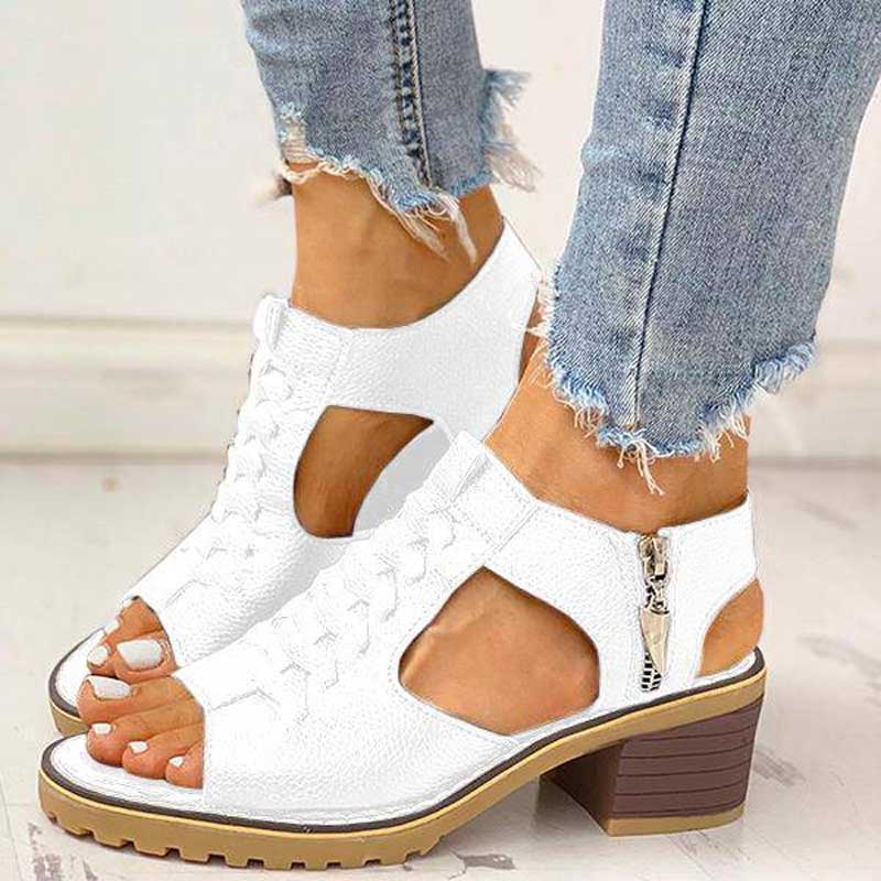 Marita | Sandalen mit Reißverschluss