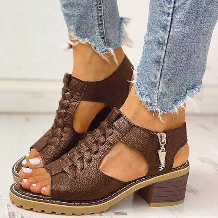 Marita | Sandalen mit Reißverschluss