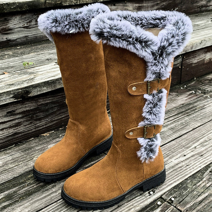 Mona | Kniehohe Wildleder-Winterstiefel