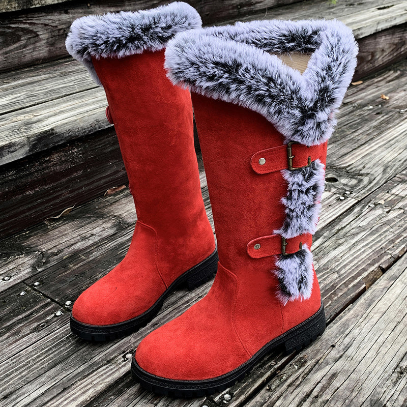 Mona | Kniehohe Wildleder-Winterstiefel