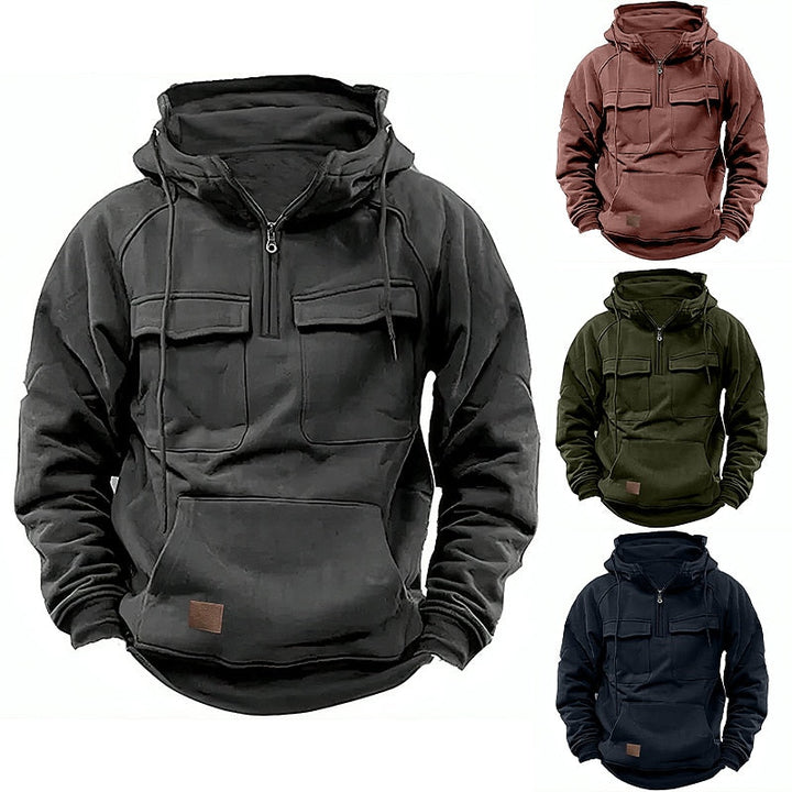 Francis | Kapuzenpullover mit Taschen und Reißverschluss
